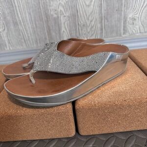 Fitflop Silver Women's Wedge Sandals